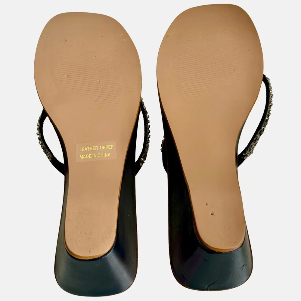 Crystal Strap Sandals Sz 7 - Picture 13 of 14